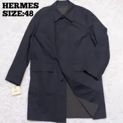 未使用タグ付♦HERMES♦フランス製 比翼 ステンカラー コート 紺 48 2026年最新】HERMES メンズ ステンカラーコートの人気アイテム - メルカリ