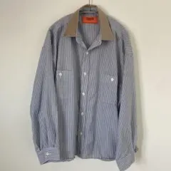 UNIVERSAL OVERALL ビッグシルエット ストライプシャツ