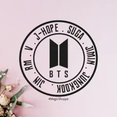 BTS丸型メンバー名ロゴステッカー★まるタイプシール★BTS Members