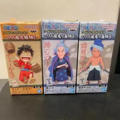 ワンピース ワールドコレクタブルフィギュア ルフィ ジロー 牛マル 3個まとめ