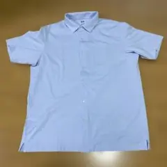 UNIQLO エアリズム 半袖シャツ XL ライトブルー