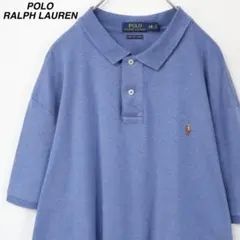 【2XLサイズ】ポロラルフローレン ポロシャツ 刺繍ロゴ 水色 ピマソフトタッチ