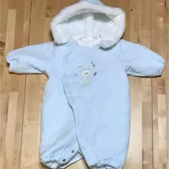 カバーオール 防寒 ロンパース 50-70 水色