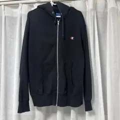 Champion ブラック ジップアップパーカー