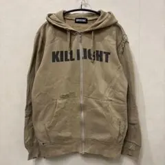 ヒステリックグラマー ダメージ加工　ジップアップパーカー