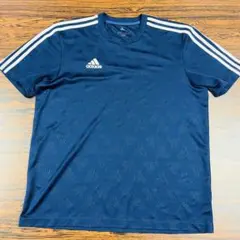 adidas アディダス Tシャツ ネイビー 総柄のサムネイル