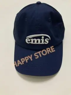 emis 刺繍ロゴ ベースボールキャップ ネイビー