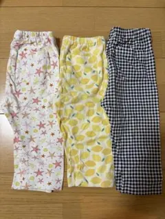 ユニクロ　7分丈レギンス　３本セット　110