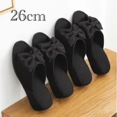 1370★ラスト1点！★スリッパ 26.0 フォーマル ブラック 卒業式 入学式