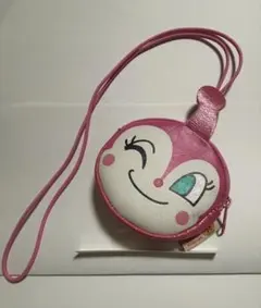 キャラクター顔デザイン ポーチ ピンク