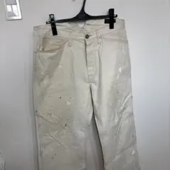 JS homestead 生成りペインターパンツ ペンキ加工