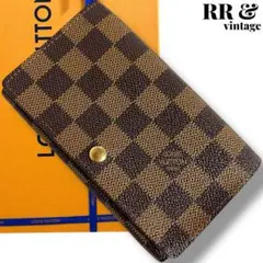 ルイヴィトン ダミエ エベヌ ポルトモネ ビエ トレゾール 二つ折り財布