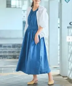 ユニクロ UNIQLO ワンピース　ブルー　Ｌサイズ