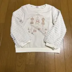 メゾピアノ 刺繍 フリル袖 100cm