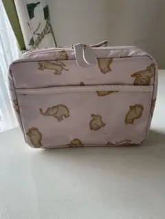 新品☆ジェラートピケ☆動物☆おむつポーチ☆ピンク☆ケース