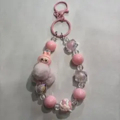 ラブブ　ピンク　キーホルダー