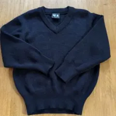 W.B. Vネックセーター ネイビー グレー