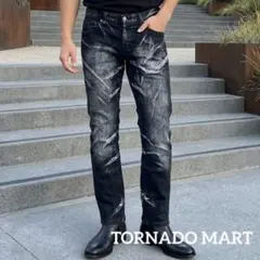 【TORNADO MART】ハイブリッドデニム ブラック M ストレッチのサムネイル