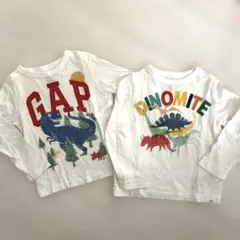 BabyGAP 恐竜柄長袖Tシャツ2枚セット