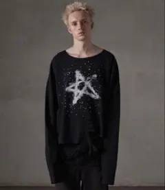 【完売品】Grancy ラインストーンデザイン グラフィックダメージ ロンT