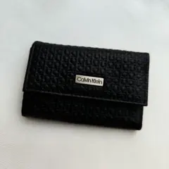 カルバンクラインCalvin Kleinキーケース 6連 ブラック 本革 型押しのサムネイル