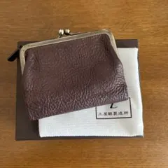 TSUCHIYA KABAN がま口 二つ折り財布 ブラウン - メルカリ