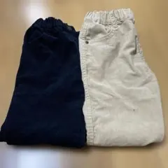 コーデュロイ長ズボン ブラック　ベージュ 2色セット