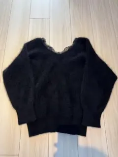 美品⭐︎ FRAY I.D フレイアイディー　ニット　ラクーンニット　ブラック