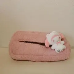 サンリオ　マイメロ マスコット付き　おすわりティッシュカバー