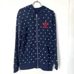 【激レア】ヴィンテージ アディダス 総柄　パーカー　L きゃりーぱみゅぱみゅ着用