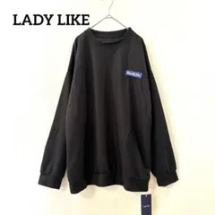 LADY LIKE レディライク　ワッフル素材ワンポイントロングトップス　M