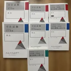 アガルート 司法試験 2024 民法 刑法 憲法 総合講義 1問1答 7冊セット