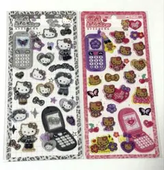 【新品未開封】サンリオ 平成はっぴーフォン シール 2種セット ハローキティ