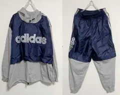 希少 90s adidas セットアップ パーカー ジャケット L-O/O XL