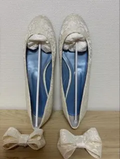 BENIR ウェディングシューズ　フラット　レース