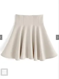 GRL インパン裏地付きコルセット風フレアミニスカート[gm728] アイボリー