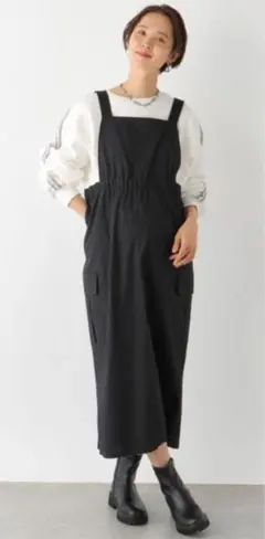 マタニティ　ジャンバースカート　ワンピース　LEPSIM レプシィム
