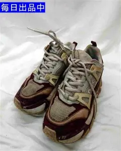 ◎マイケル・コース スニーカー ベージュ系×ワインレッド系 メンズ