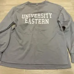 未使用　UNIVERSITY EASTERN グレー 長袖 トレーナーのサムネイル