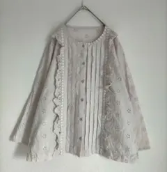 SIMPLE LIFE 刺繍フリル付き長袖シャツのサムネイル