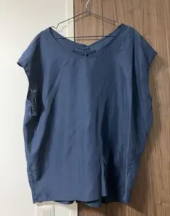 大きいサイズ★ダークブルー ノースリーブシャツ ★4L