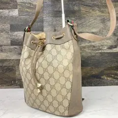 良品】オールドグッチ シェリーライン GGスプリーム 巾着 ショルダー