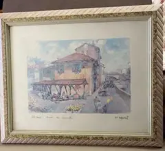 F. NERI 絵画 Milano Il Naviglio 額装 - メルカリ