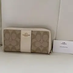COACH 長財布　シグネチャーラウンドファスナー　正規品