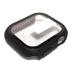 AppleWatch4/5/SE/6対応 44mm 黒色 強化ガラス 保護ケース