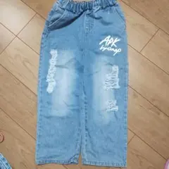 APK by anap デニムパンツ ダメージ加工 130cm