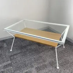 廃盤✴︎フランフラン メリオル コーヒーテーブル ガラス 木製 センターテーブル 廃盤✴︎フランフラン メリオル コーヒーテーブル ガラス 木製