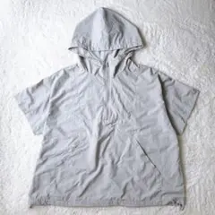 美品 グレイル ナイロンアノラックパーカー ライトグレー F 半袖 ゆったりのサムネイル