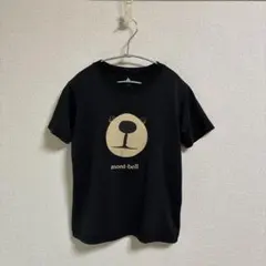 mont-bell クマ顔プリント Tシャツ 黒