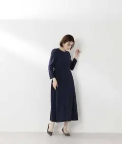 サイドギャザーサマーワンピース　S NATURAL BEAUTY BASIC